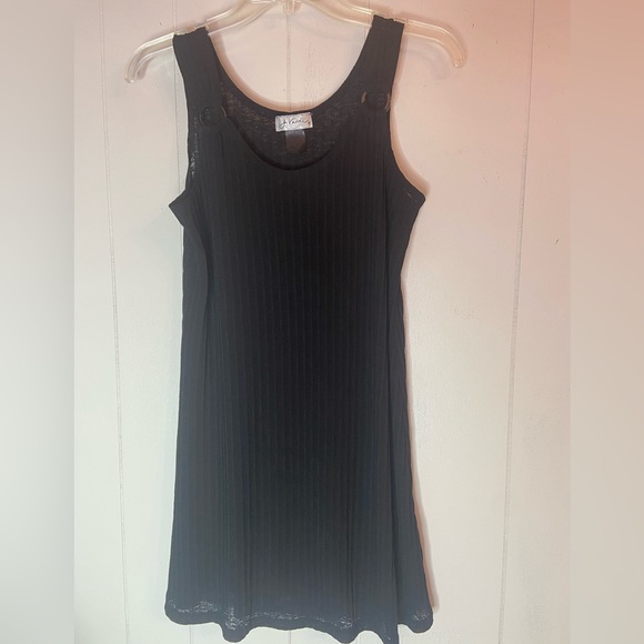 J Valdini Black sleeveless scoop neck summer lightweight tank dress small - Picture 4 of 4
